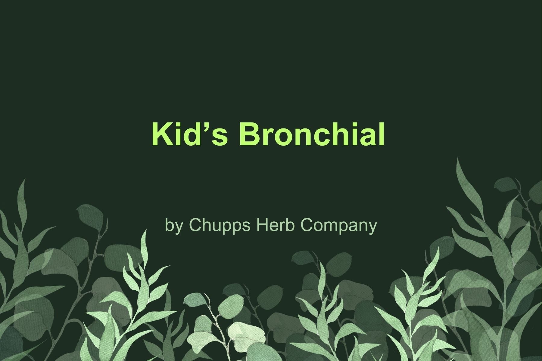 Support Your Child's Respiratory Health with Kids Bronchial: Natural Relief for Breathing Ease