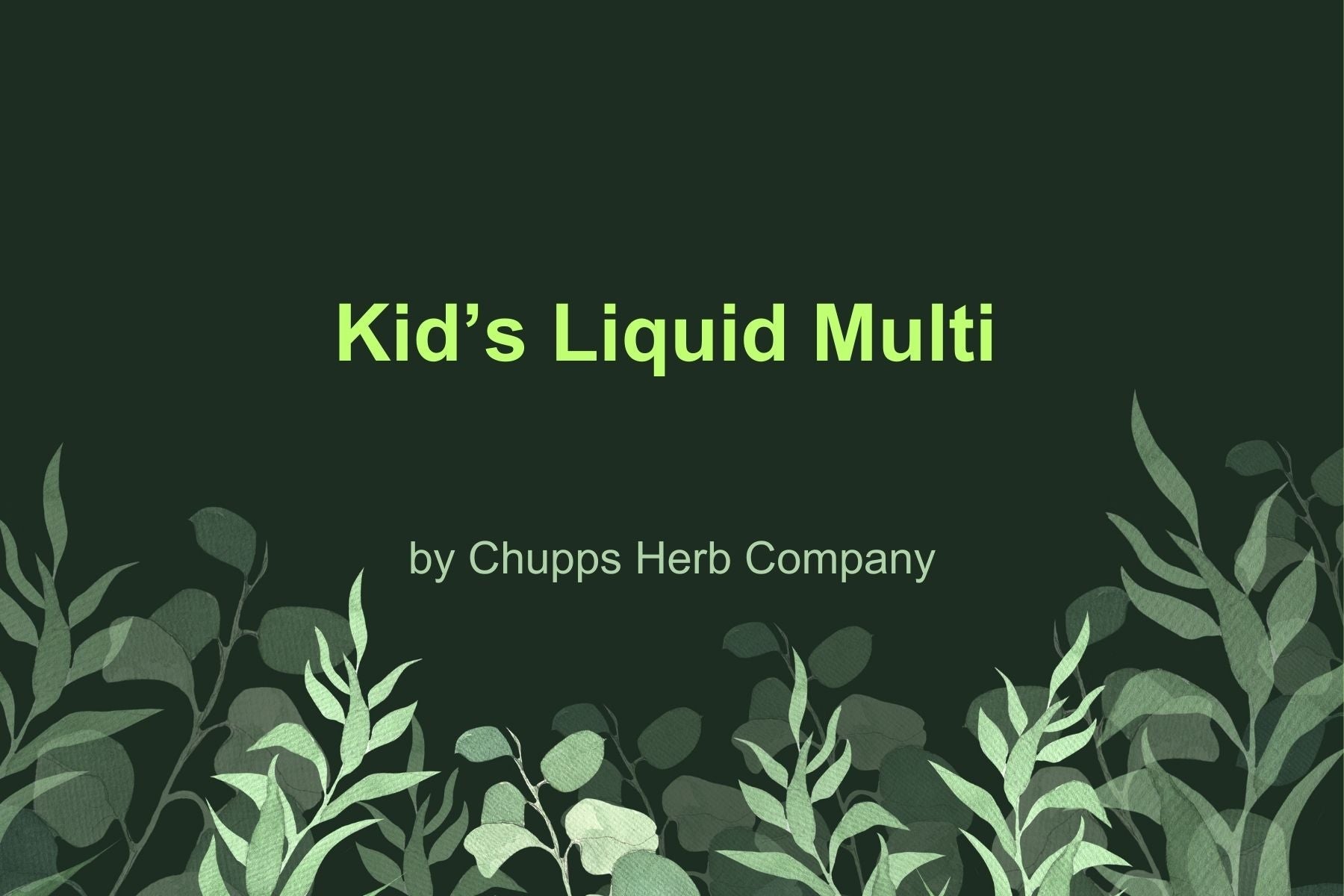 Nourish Your Child's Growth with Kids Liquid Multi: Comprehensive Nutritional Support