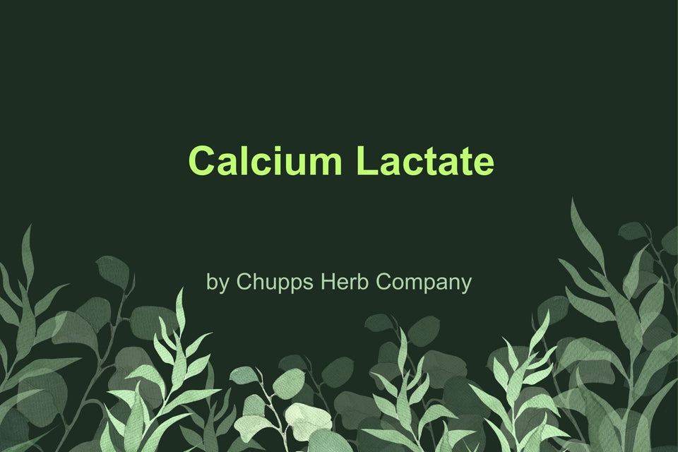 Support Your Bone Health with Calcium Lactate: Essential Calcium Supplement