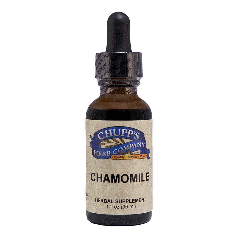 Organic chamomile flowers herbal supplement dropper bottle 30ml