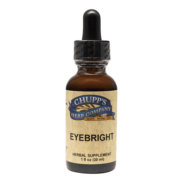 Chupp's Herb Company Eyebright herbal supplement 1 fl oz dropper bottle for allergy relief