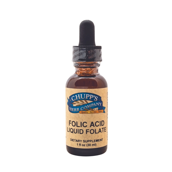 Folic Acid Liquid Supplement Bottle