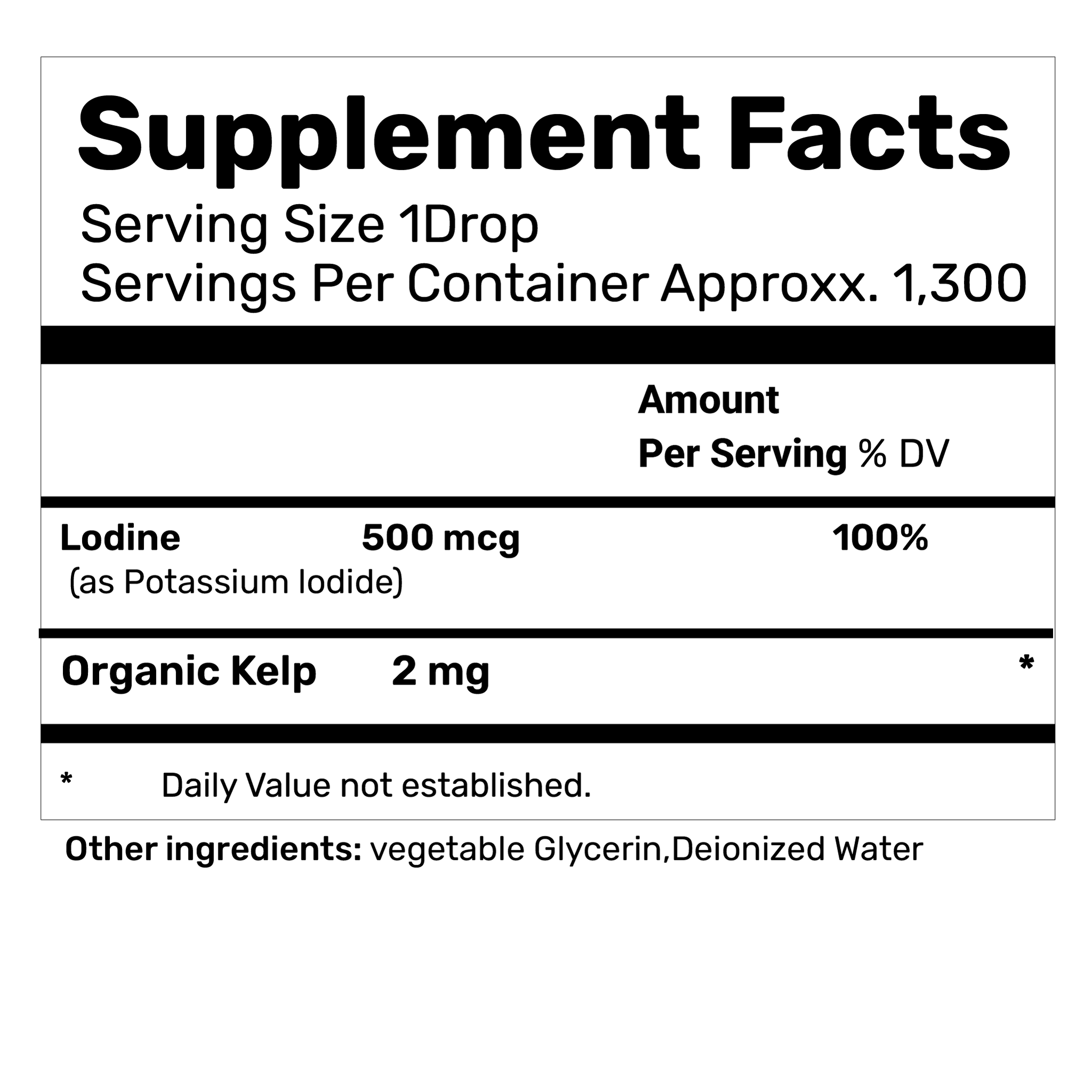 Iodine With Kelp