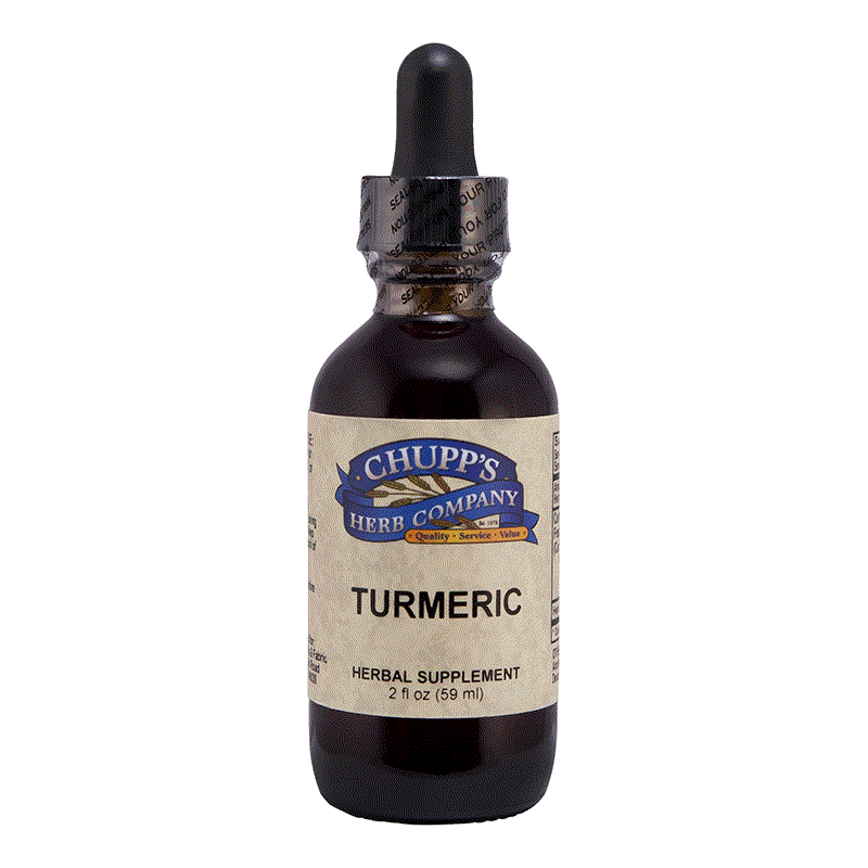 Organic Turmeric Extract in dropper bottle herbal anti-inflammatory supplement 666 mg per serving