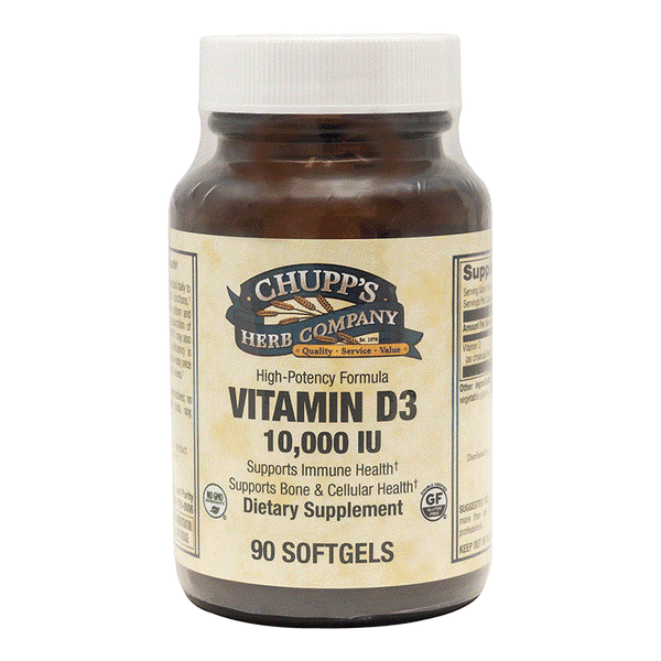 Vitamin D3 10,000 IU high potency softgels for immune and bone health dietary supplement