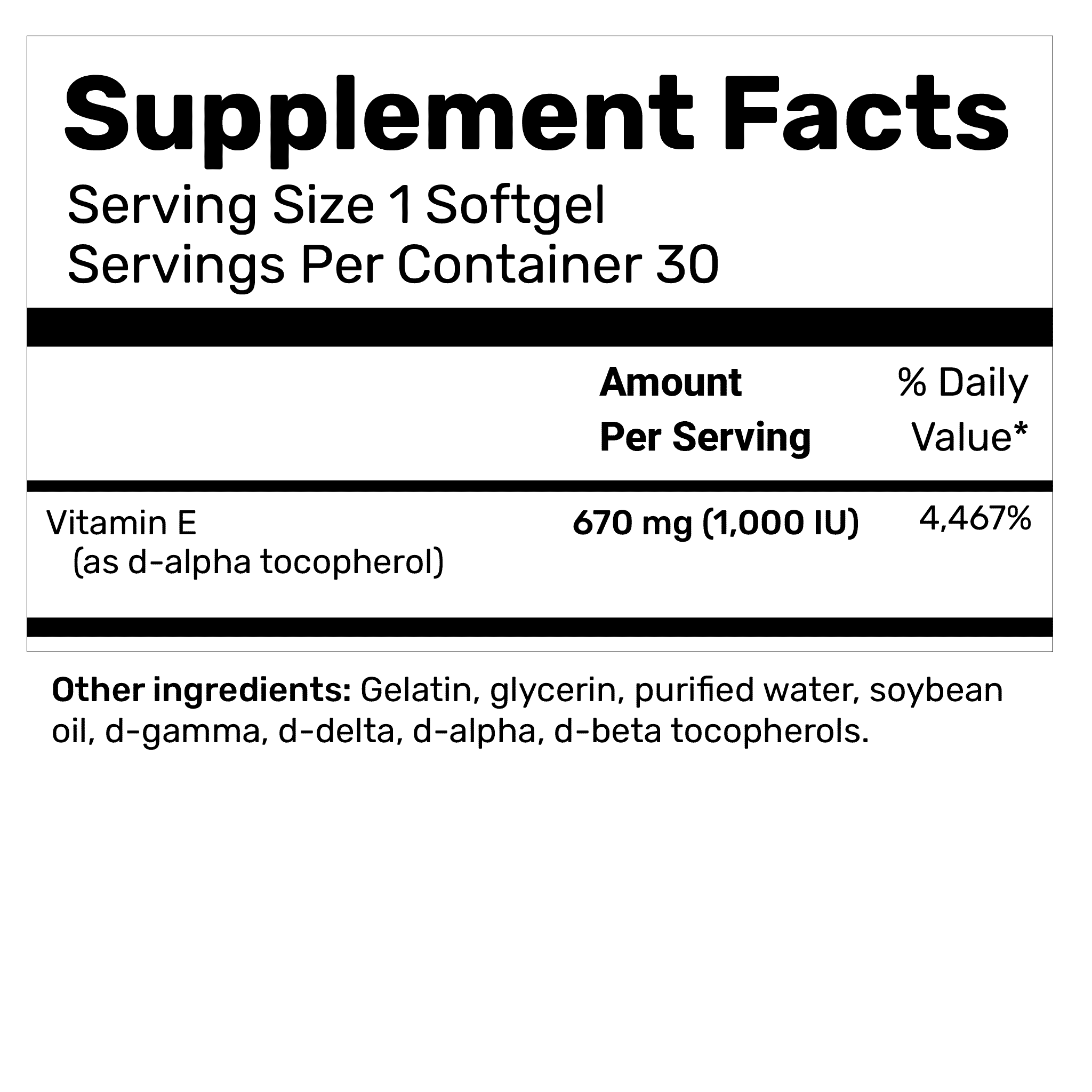 Vitamin E 1,000 IU